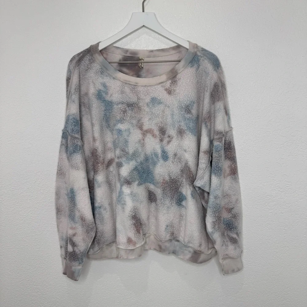 Free People Intimately Kelly Tie Dye Washed Sweatshirt - Picture 2 of 3